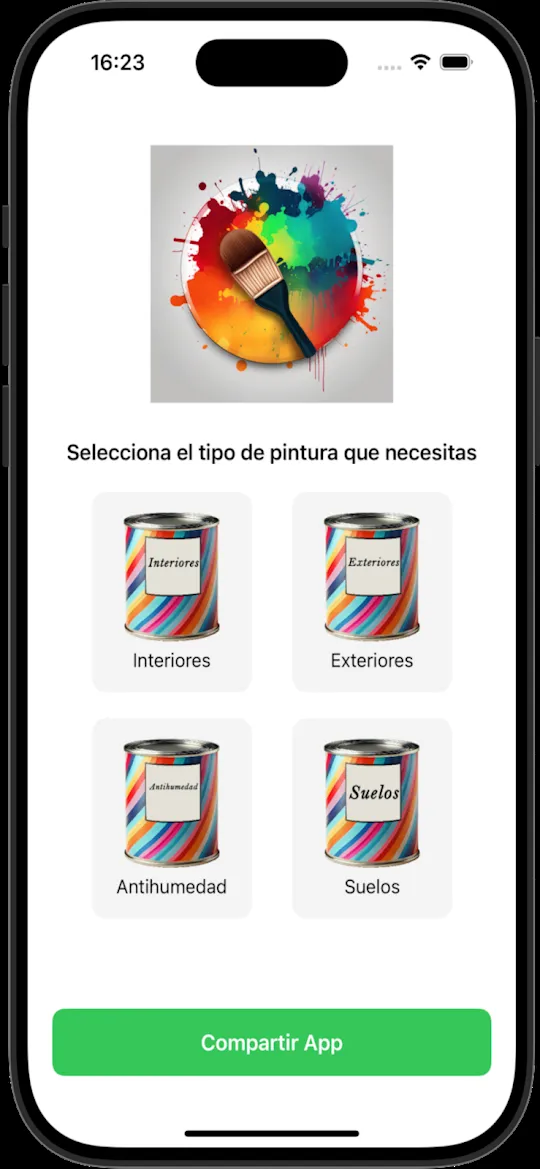 Pantalla de ColorClick, simulador de pintura (captura 1)