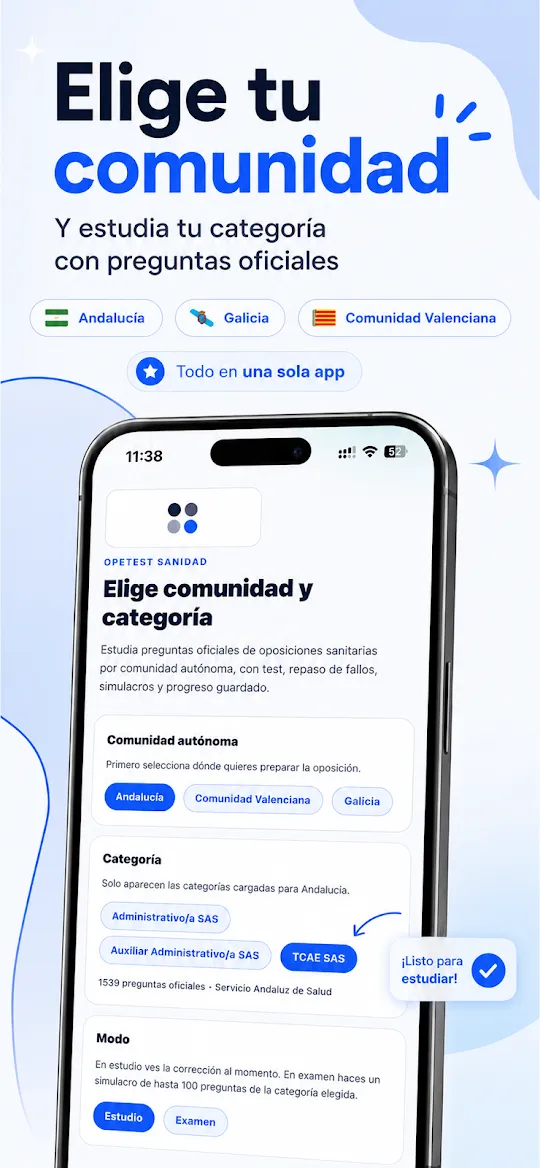 Pantalla de OpeTest Sanidad (captura 1)