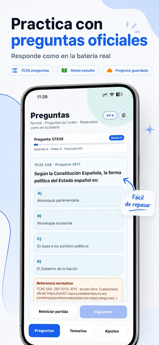 Pantalla de OpeTest Sanidad (captura 2)