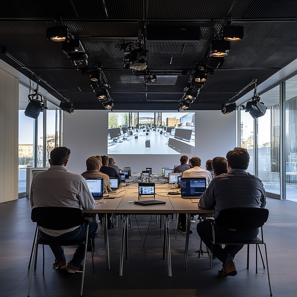 Equipo de Usatek en reunión estratégica